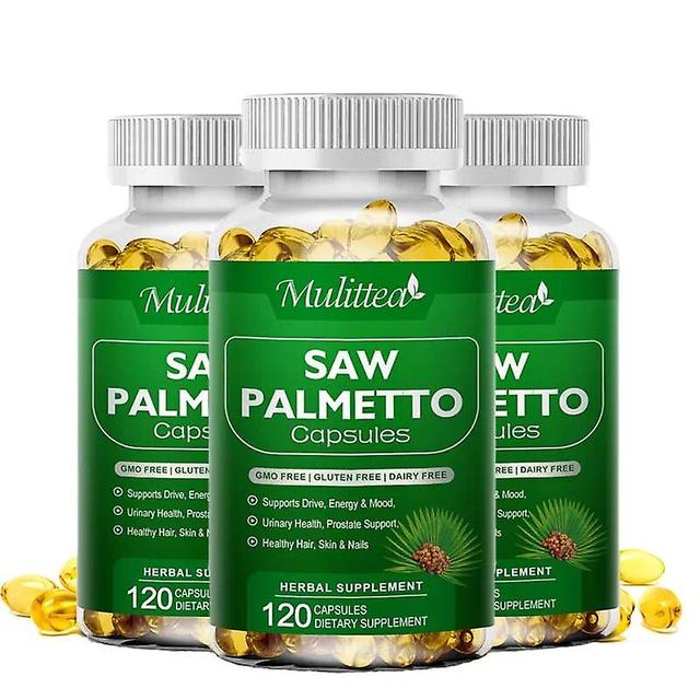 Saw Palmetto 500mg Suplementy zdrowotne prostaty zmniejszają częste oddawanie moczu i wzrost włosów dla mężczyzn i kobietTIB TIB . 120 sztuk 3 butelki on Productcaster.