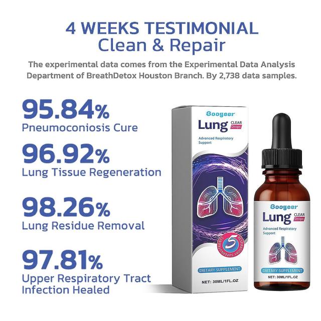 Gotas de hierbas para limpiar los pulmones, gotas Lung Clear Pro, - Respiración profunda, alivia la mucosidad y apoya el asma 30ml-3pcs on Productcaster.