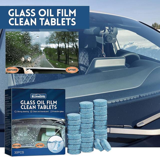 Glass Oil Film Clean Tablets, Car Windshield Deoiling Rain Defog Efferving Tablets on Productcaster.