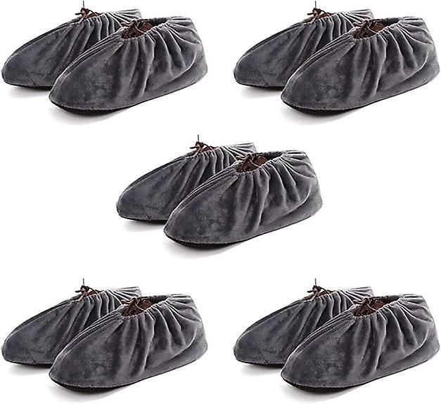 Dewenwils Lot De 5 Paires De Couvre-chaussures (36-44 M, Gris), Gris, Antidrapants, Rutilisables, Pour Chaussures, Tapis, Protection Du Sol, Nettoy... on Productcaster.