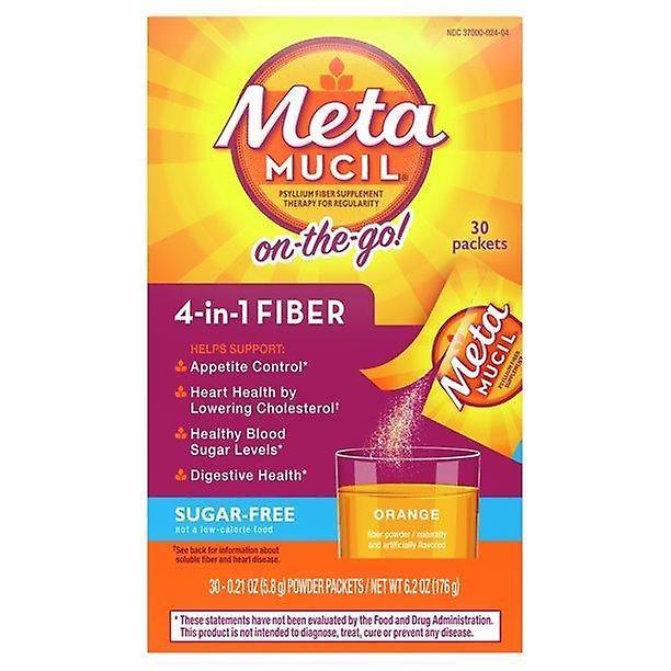 Metamucil psyllium sugar-free fiber supplement powder packets, 30 ct on Productcaster.