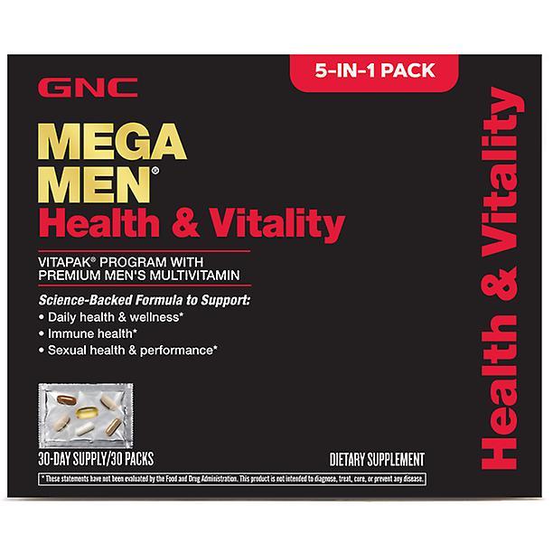 Gnc men's health & vitality vitapak, 30 daily packs, 5-in-1 complete daily nutrition program for men on Productcaster.