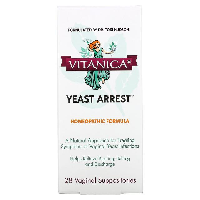 Vitanica, Yeast Arrest, 28 Vaginal Suppositories on Productcaster.