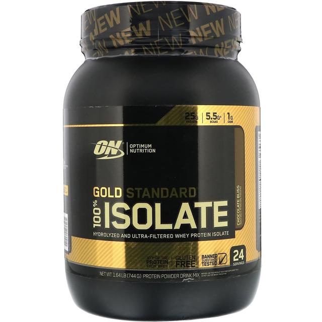 Optimum Nutrition, Gold Standard 100% Isolado, Chocolate Bliss, 1,64 lb (744 g) on Productcaster.