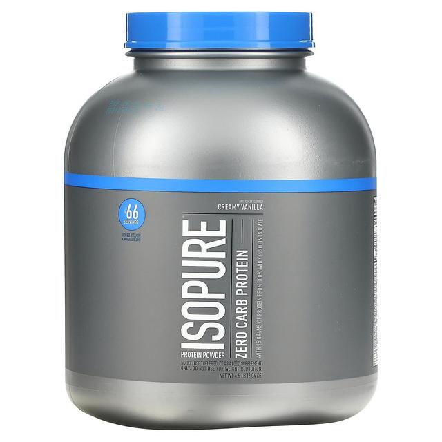 Isopure, Zero Carb Protein Powder, Creamy Vanilla, 4.5 lb (2.04 kg) on Productcaster.