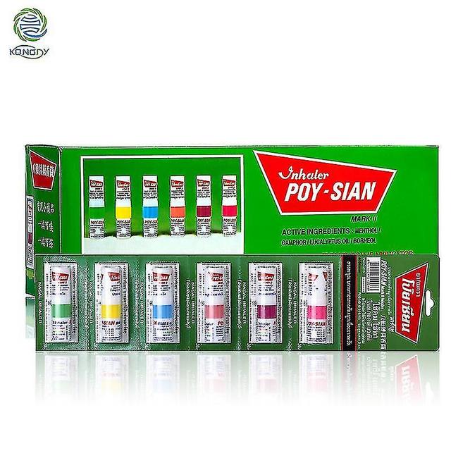 5 Pieces Nose Inhaler Thailand Mint Cylinde Refresh Brain Anti Fatigue Tube Cure on Productcaster.