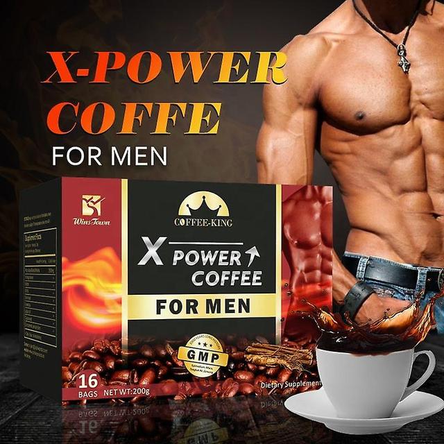 Natural Men Energy Booster Coffee Strengthen Male Enhance Vitality Strength Maca Instant Coffee For Man on Productcaster.