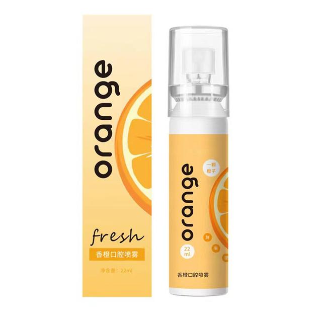 Pêssego Probióticos Spray Oral, Fresco Oral Remover Mau Hálito Dentes Clareamento Natural Fruta Sabor Oral Para Encontro de Namoro Laranja on Productcaster.