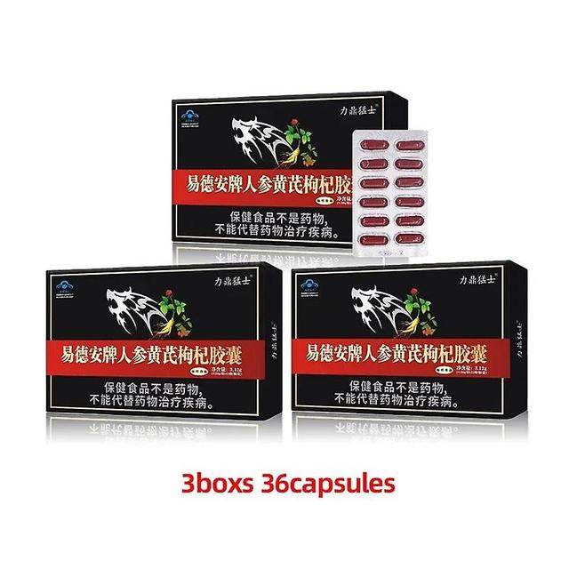 Jinzhaolai resistência masculina Maca Ginseng Astragalus Wolfberry extrato suplementos apoiar homens energia força Stamina cápsula 3boxes 18days on Productcaster.