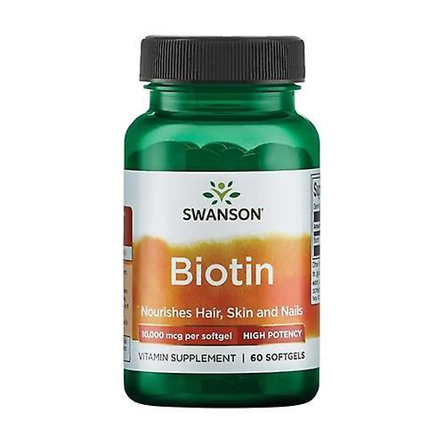 Swanson Premium biotin - hög styrka 10000 mcg 60 softgels på 10000μg on Productcaster.