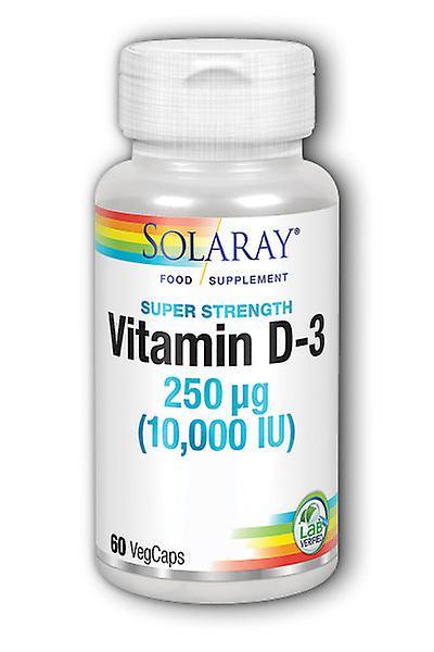 Solaray vitamín d-3 250ug (10,000iu) 60's on Productcaster.