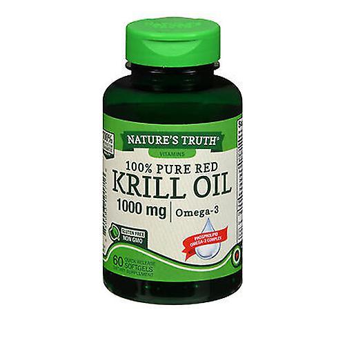 Sundance Nature's Truth 100% Pure Red Krill Oil Omega -3 Quick Release Softgels,2000 Mg ,60 Caps (Pack of 2) on Productcaster.