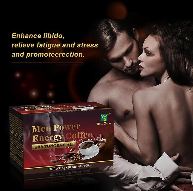 Men's Energy Natural Herbal Coffee, X Organic Maca Black Energy Men's Instant Coffee, Enhances Sexual Desire, Increases Combat Effectiveness, And Exte on Productcaster.