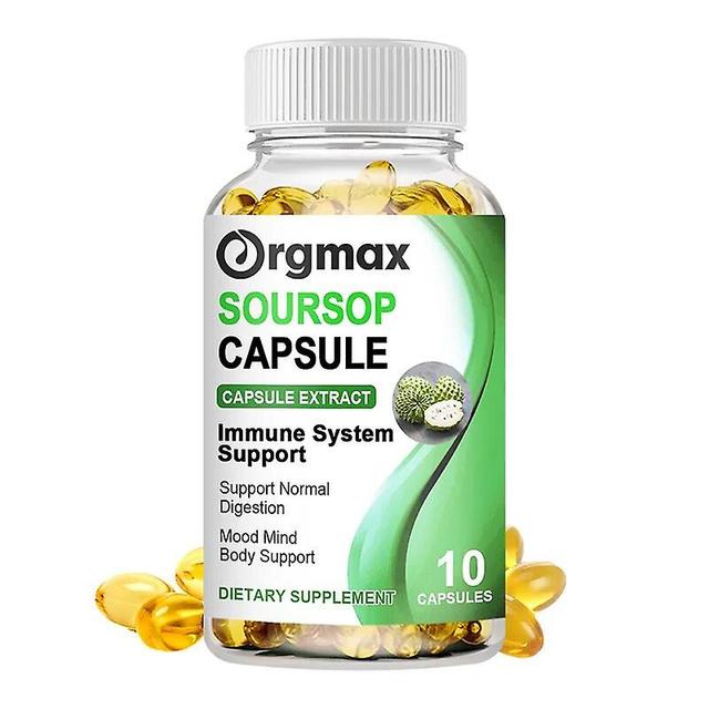 Visgaler Orgmax Soursop Capsules With Vitamin C For Antioxidant Anti-inflammatory Improve Immune Digestive Health Free Shipping For Adult 10pcs on Productcaster.