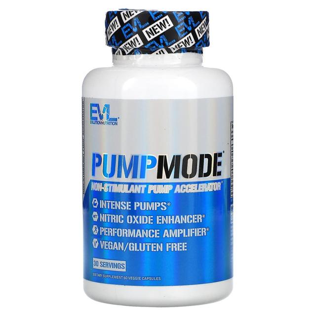 EVLution Nutrition, PumpMode, 60 Veggie Capsules on Productcaster.