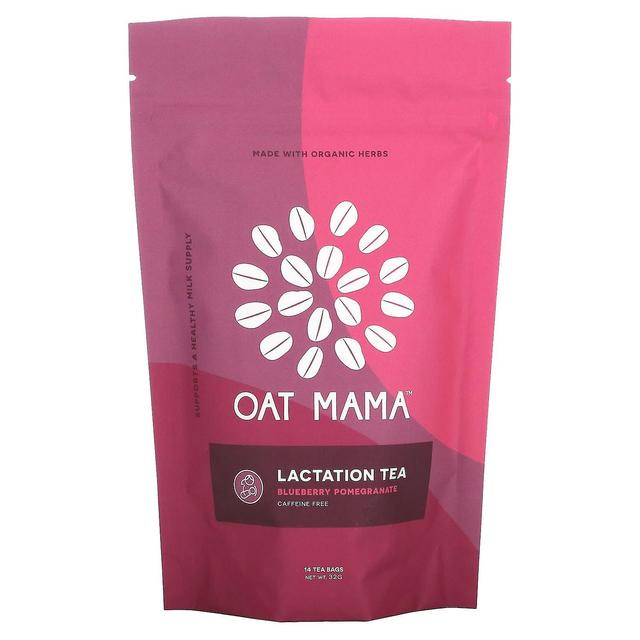 Oat Mama, Lactation Tea, Blueberry Pomegranate, Caffeine Free, 14 Tea Bags, 32 g on Productcaster.