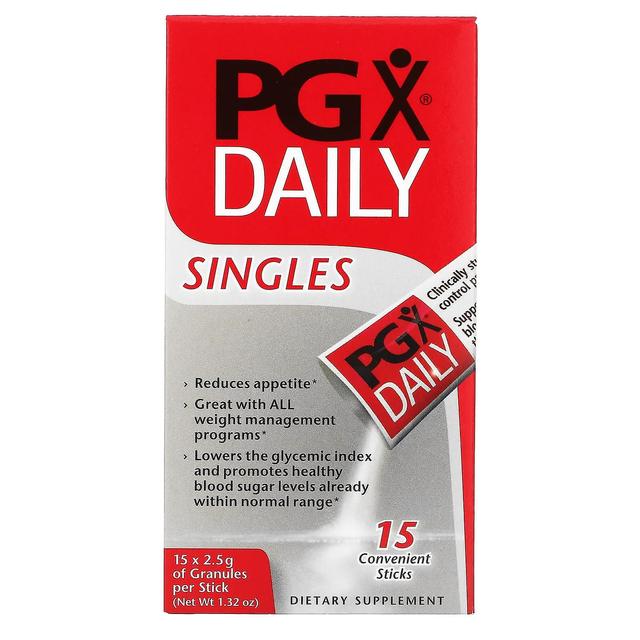 Natural Factors, PGX Daily, Singles, 15 Sticks, 2.5 g Per Stick on Productcaster.