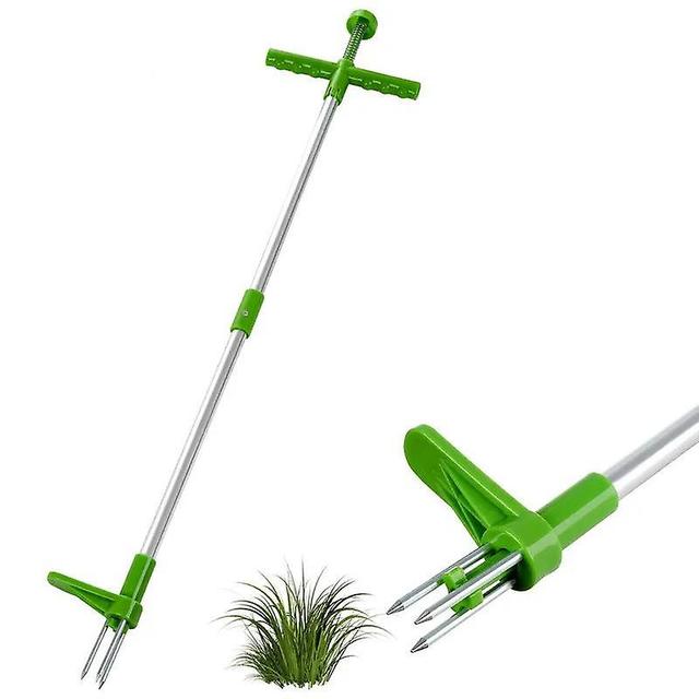 Garden weeder with detachable aluminum tube for manual weed removal, digging wild vegetables, and ga on Productcaster.