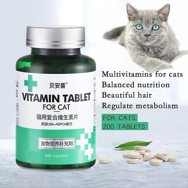 Jinzhaolai 200 tablets of multi-vitamin supplement for pet cats on Productcaster.