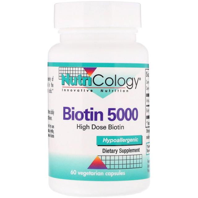 NutriCology Nutrologia, Biotin 5000, 60 kasviskapselia on Productcaster.