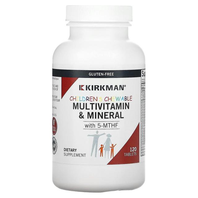 Kirkman Labs, Children's Chewable Multivitamin & Mineral with 5-MTHF, 120 Tablets on Productcaster.