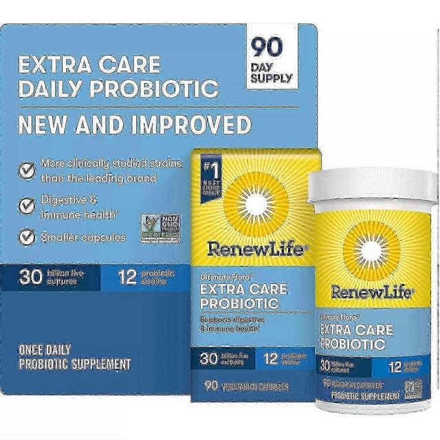 Renew life ultimate flora probiotic extra care kapsuly, 30 miliárd, 90 ea on Productcaster.