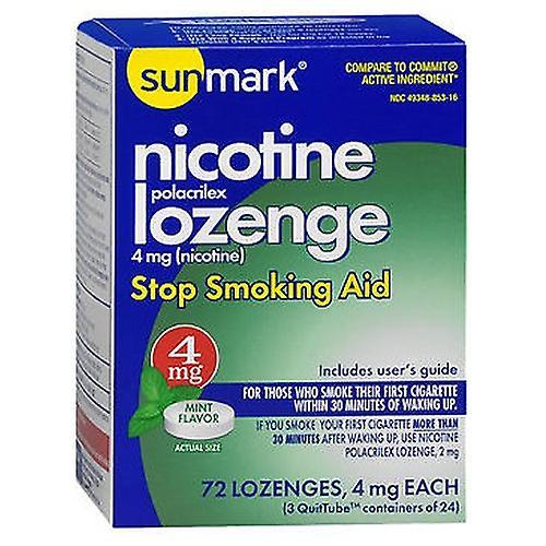 Sunmark Nicotine Polocrilex Lozenge,4 mg,Count of 72 (Pack of 1) on Productcaster.