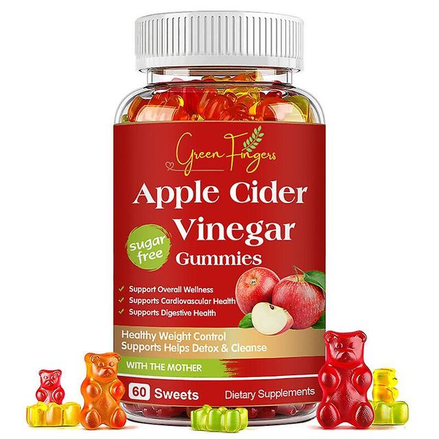 Timktv Green Fingers Apple Cider Vinegar Gummies Healthy Weight Control Detox Promotes The Digestive System 60pcs 6 Gummies Onesize on Productcaster.