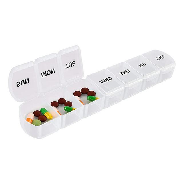 Zkdsv Days A Week Portable Pill Box, Large Grid Small Cases, Pill Box For Tablets Vitamins Medication Fish Oils Under-packaged Clear-01 Petit on Productcaster.