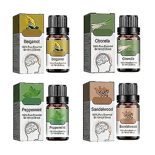 Bergamot Fruit Oil, 4pcs Delay The Onset Of Alzheimer's Disease In Advance, For Aromatherapy 10ml on Productcaster.