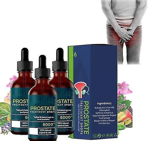 3stk prostata behandling dråber, prostata smertelindring dråber, prostata sundhedsstøtte on Productcaster.