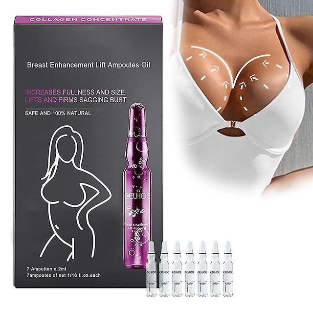 Tlopa Breast Enhancement Lift Ampoules Oil, Breast Filling Essential Oil, Eliminate Chest Wrinkle, Strengthens Skin Elasticity& Firmness 7pcs on Productcaster.