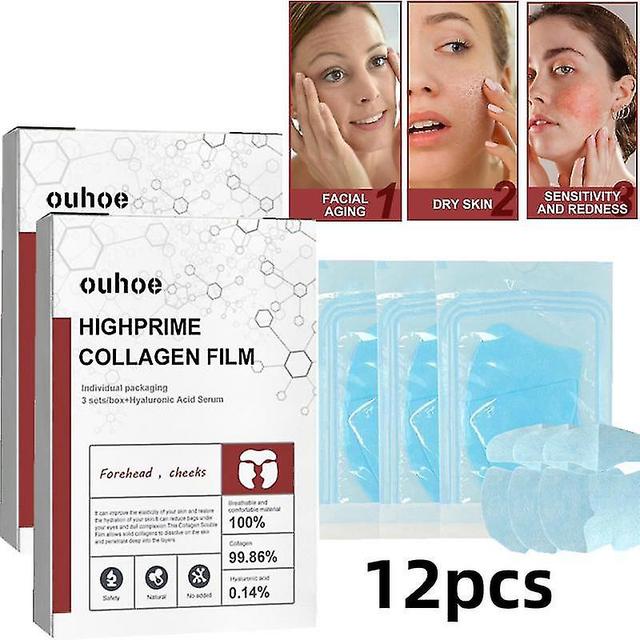 12pcs Highprime Collagen Film, Soluble Collagen Supplement Film, Hydrolysed Collagen Skin Protection For Firm Skin Anti Wrinkle on Productcaster.