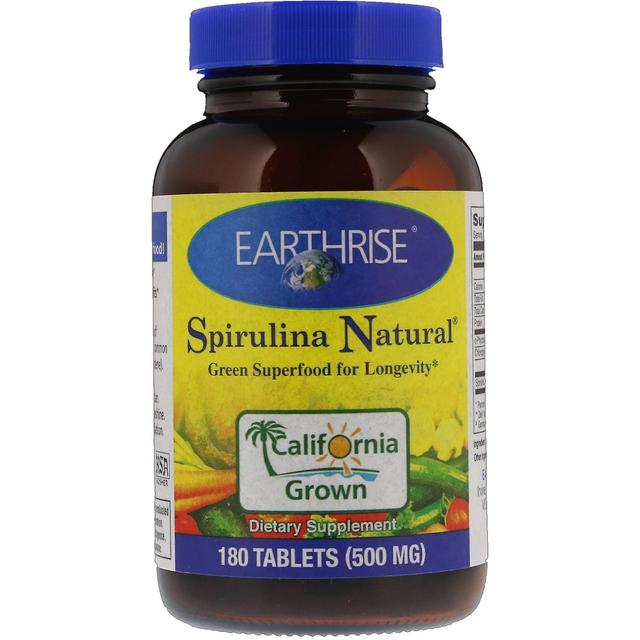 Earthrise Jordnäs, Spirulina Natural, 500 mg, 180 Tabletter on Productcaster.