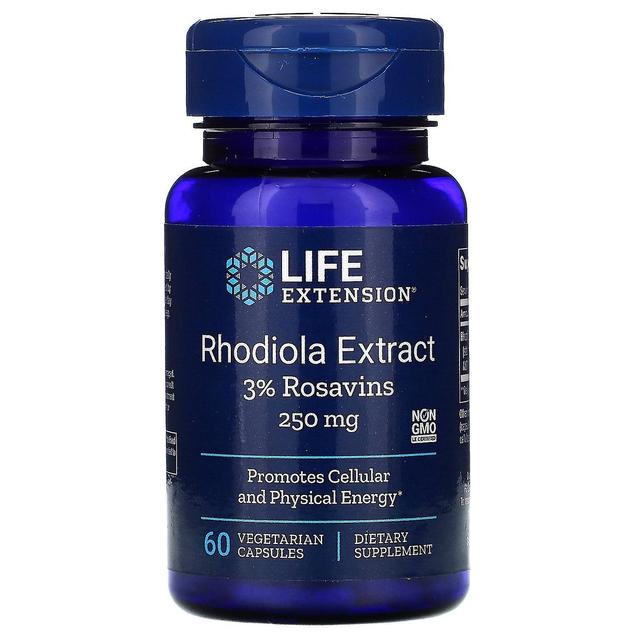 Life Extension, Rhodiola Extract, 250 mg, 60 Vegetarian Capsules on Productcaster.