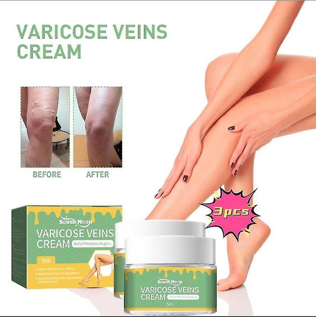 South Moon Vein Repair Cream Leg Massage Relieve Pain Repair Earthworm Leg Vein Care Cream Massage Oil1pcs) 3PCS on Productcaster.