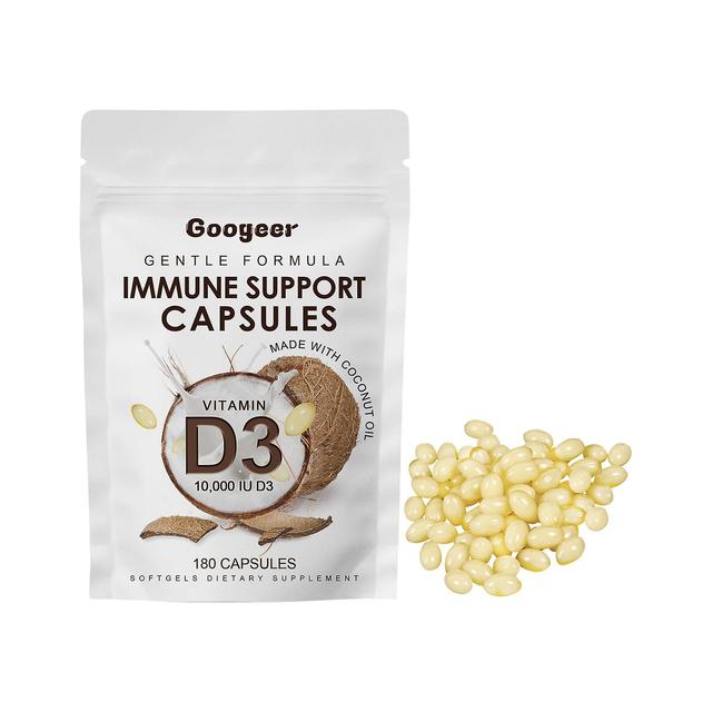 Haobuy D3 K2 Vitamin 10000 IE mit 200 mcg Vitamin K2 (MK-7), Vitamin D3 K2 Kokosöl Softgels 180 Gele unterstützt die Kalziumaufnahme, Knochen, Immu... on Productcaster.