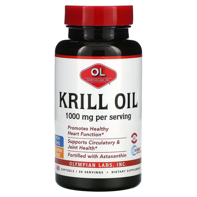 Olympian Labs Inc. Olympian Labs Inc., krilliöljy, 500 mg, 60 pehmeää geeliä on Productcaster.