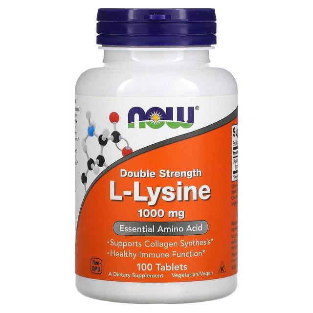 NOW Foods, Double Strength L-Lysine, 1,000 mg, 100 Tablets on Productcaster.