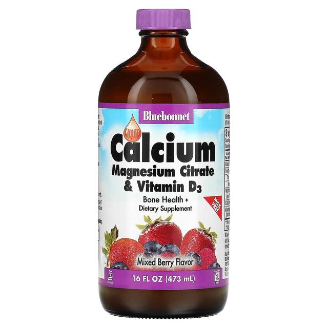 Bluebonnet Nutrition Bluebonnet Ernæring, Flydende Calcium Magnesiumcitrat & Vitamin D3, Blandet bær, 16 fl oz (473 ml) on Productcaster.