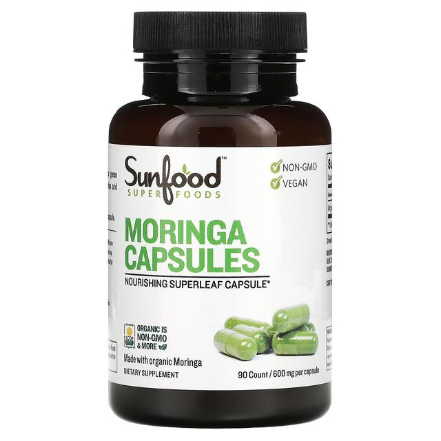 Sunfood Solmat, Moringa kapslar, 600 mg, 90 räkna on Productcaster.