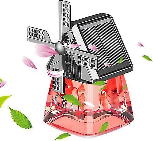 Bhtv Solar Powered Windmill Air Freshener Car Windmill Fragrance Diffuser red on Productcaster.