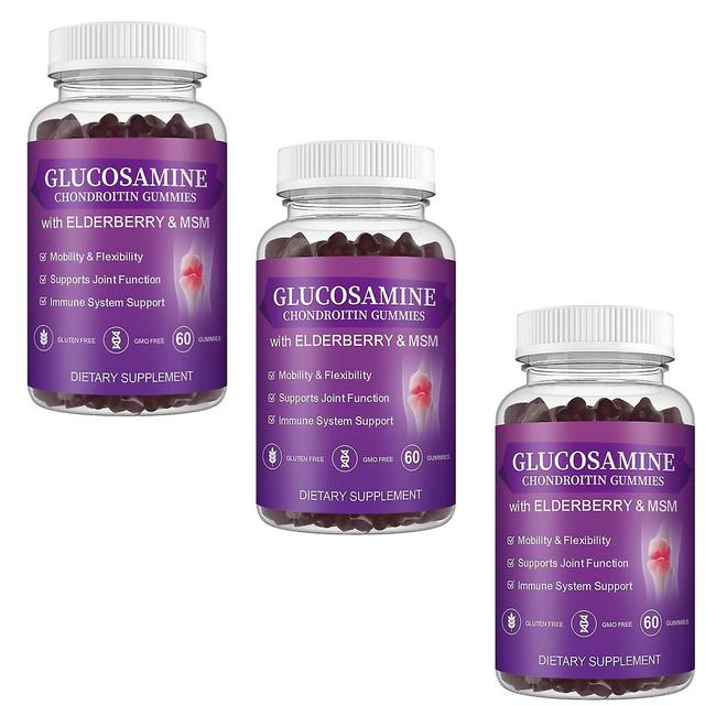 180ct Glucosamine Chondroitin Gummies, Extra Strength Joint Support Gummies With Msm & Elderberry For Natural Joint Support Supplement, Antioxidant... on Productcaster.