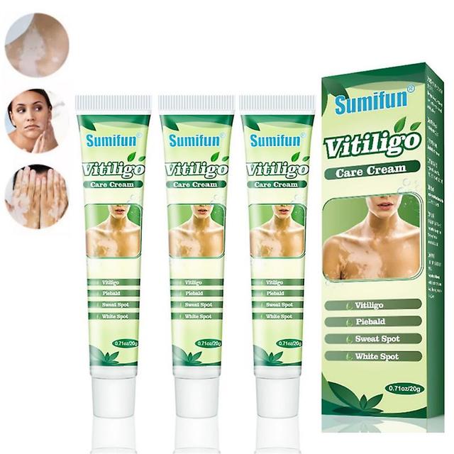 3 piezas de extracto de hierbas ungüento para el vitíligo para eliminar la tiña Eliminación de manchas blancas para la piel Crema de tratamiento pa... on Productcaster.