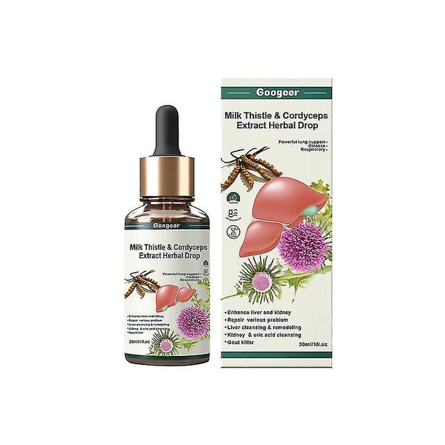 1-3pcs Milk Thistle & Cordyceps Liquid Drops, Liver Support For Liver And Kidney Cleanse Detox & Repair, Herbal Extract [XH] 1PC on Productcaster.