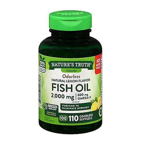 Nature's Truth Nature'S Truth Vitamins Odorless Fish Oil Softgels Lemon Flavor, 2000 Mg, 110 Caps (Pack of 3) on Productcaster.