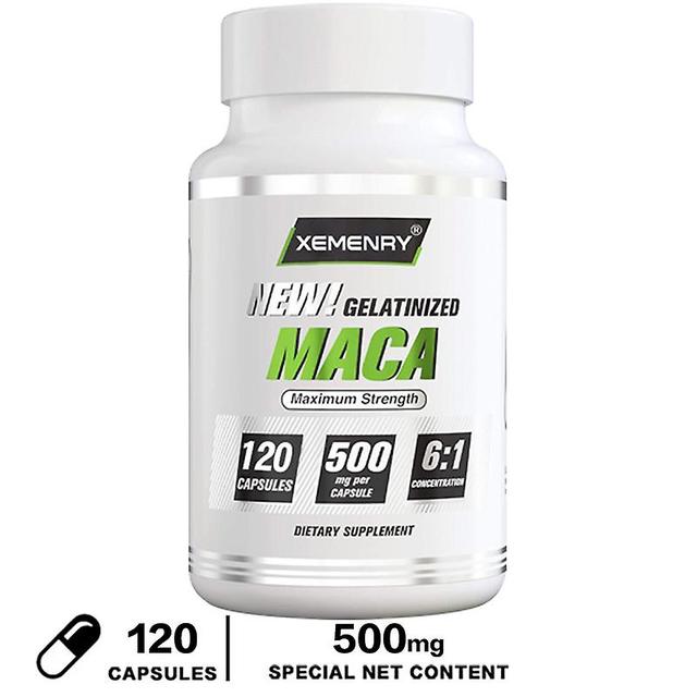 Vorallme Powerful Energy Booster Maca koreňové kapsule, čierne a fialové mrazené želatínové prášok z koreňa Maca čistý organický koncentrát 6:1 120... on Productcaster.