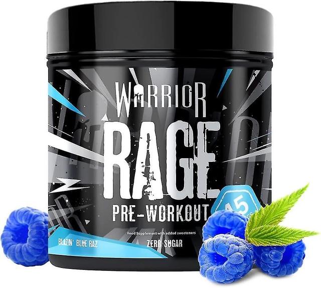 Warrior Rage Protein Shake Budowanie mięśni PreWorkout Powder Blue Malina 392g on Productcaster.