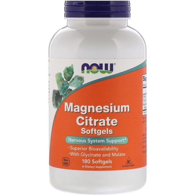 Now Foods, Magnesium Citrate, 180 Softgels on Productcaster.