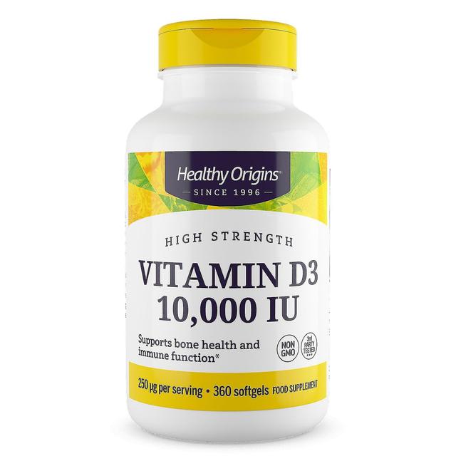 Coscelia Healthy Origins Vitamin D3 10,000iu 360 Softgels on Productcaster.